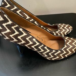 Brown with White High Heels